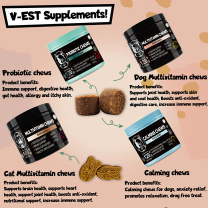 Shopypaws Pets - Dog Supplements & Vitamins -Dog Zinc Supplement - Pets Vitamins Supplements - Dog Vitamin B12 - Dog Multivitamin - Organic Dog Vitamins - Probiotic - Puppy Vitamins - Vitamin for Dogs