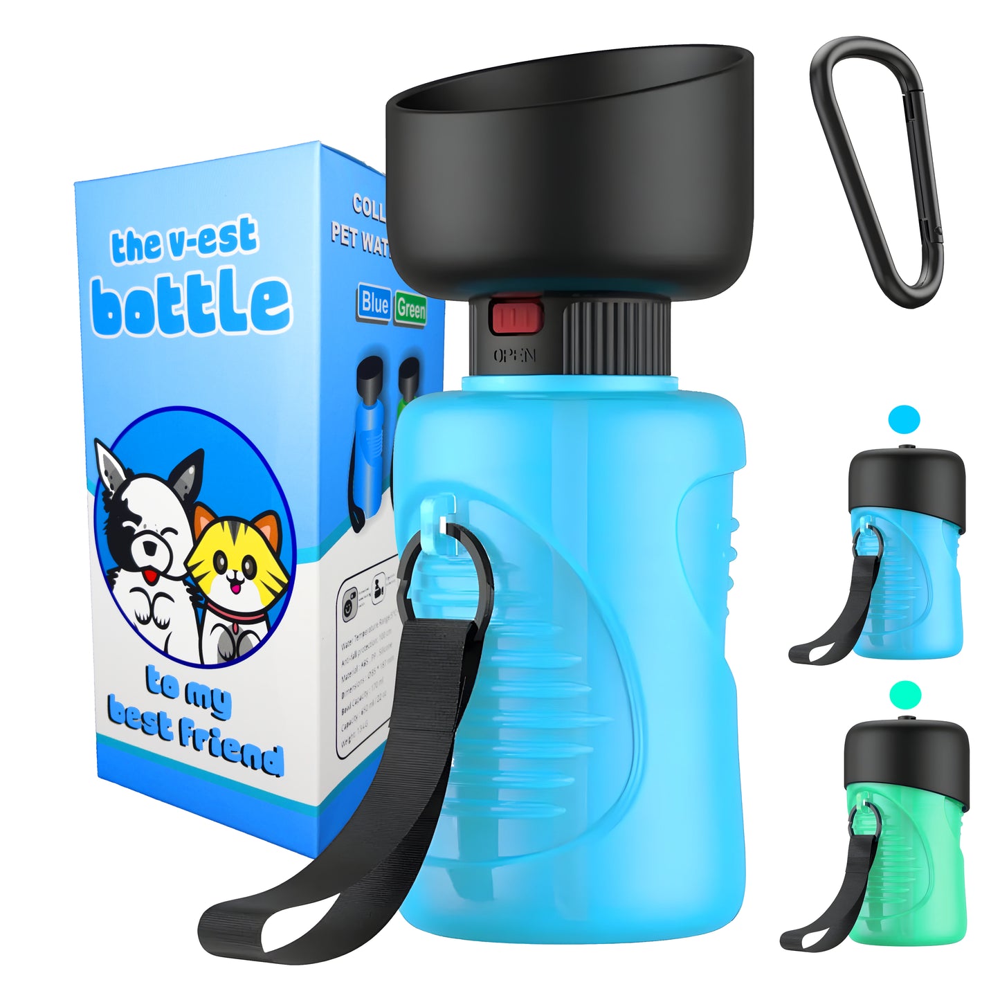 ShopyPaws Dog Water Bottle - dog travel water bottle -dog bottle -travel dog water bowl -pet travel water bowl -doggy water bottle -dog water bowl collapse -dog water bowl dispenser- puppy water bottle