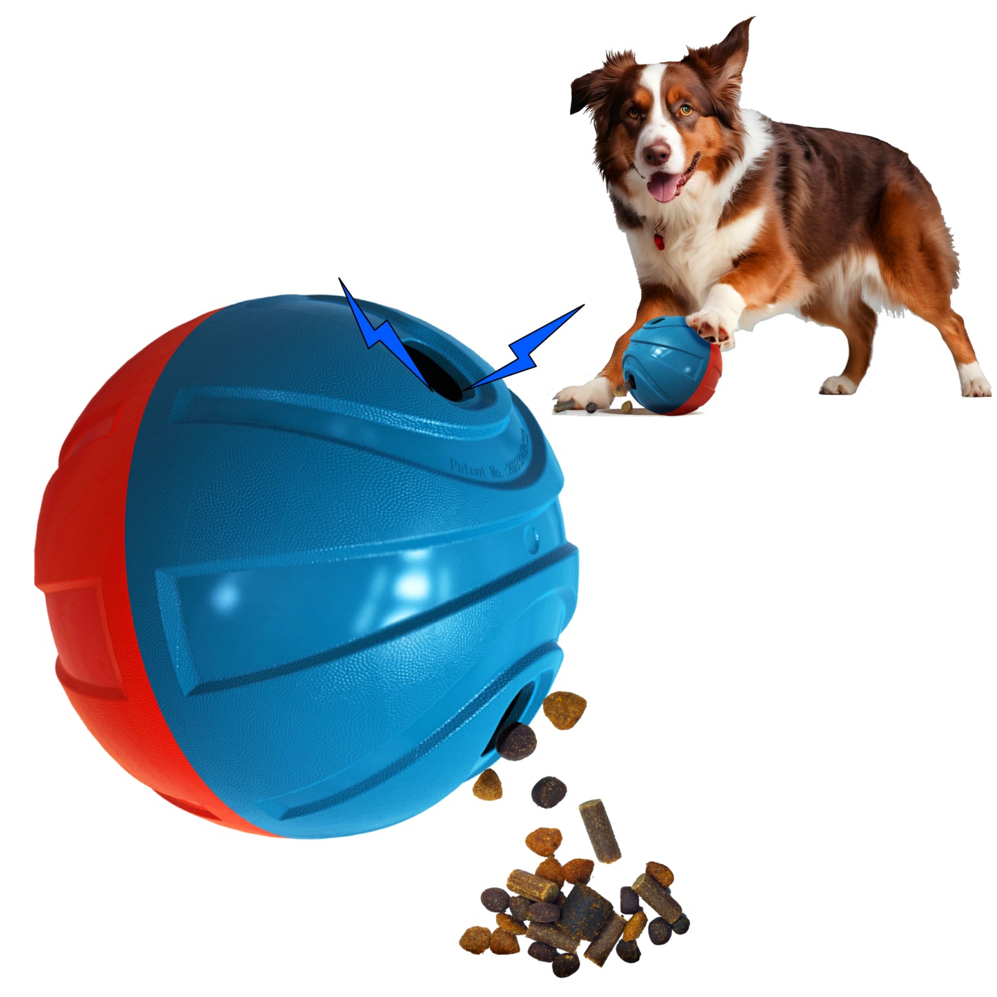 Interactive Dog Toy - Treat dispenser Ball for Small and Large Dogs | Durable Chew Toy